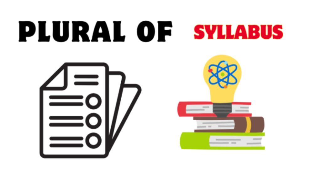 Plural of Syllabus