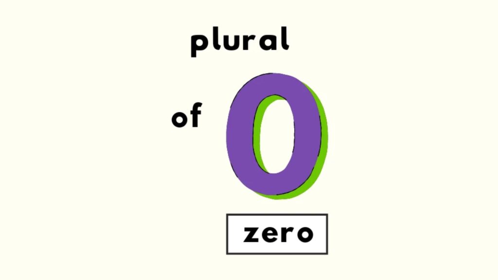 plural of zero
